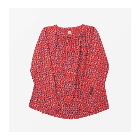 Edie Dot Top Volcano Red front