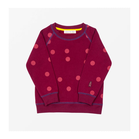 Moon Spot Jersey Sweater Dark Berry front